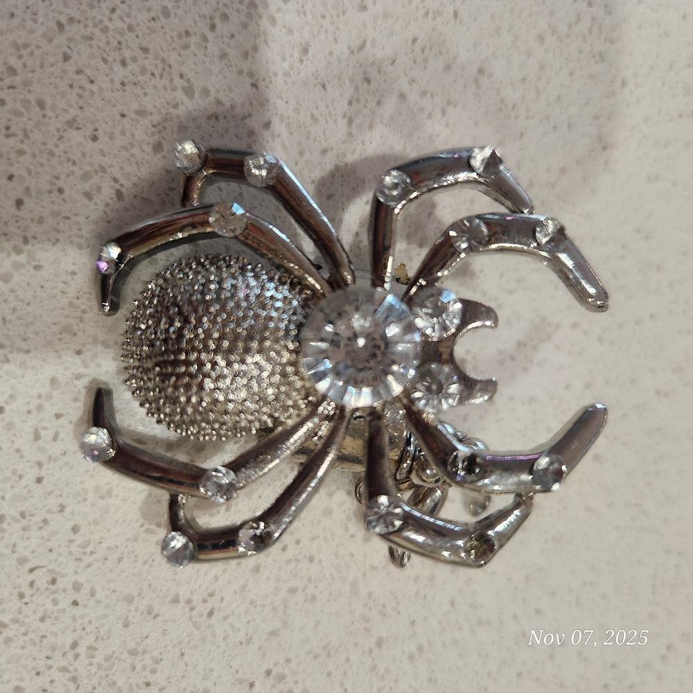 Silver Spider Ring/ Brooch